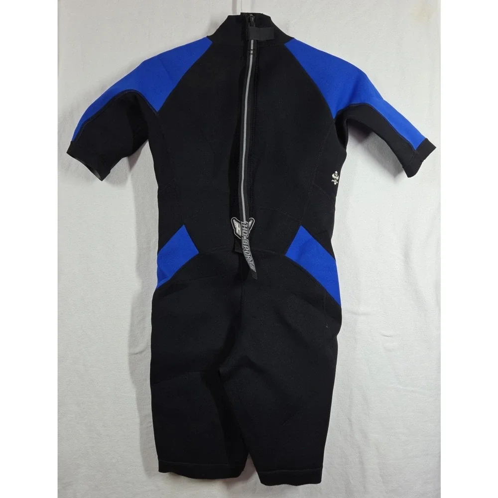 Kids HO Sports Springsuit WETSUIT 2mm ~ Size 14 Juniors Black/Blue 0425